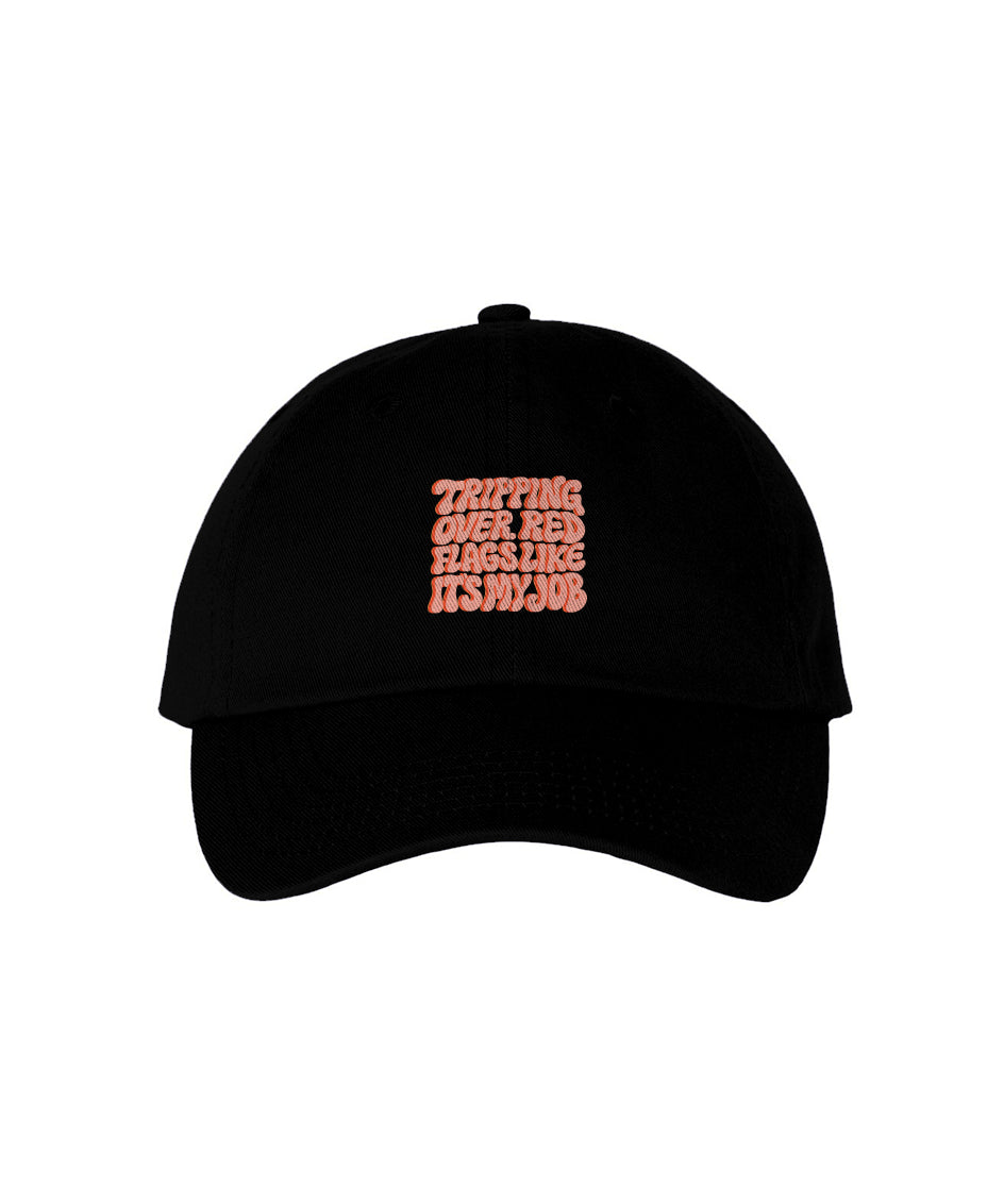 Tripping Over Red Flags Hat (Red) [Embroidered] - (11/03)
