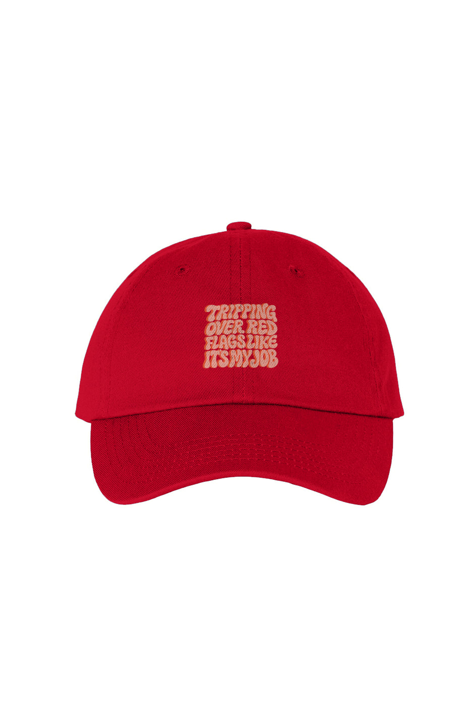 Tripping Over Red Flags Hat (Red) [Embroidered] - (11/03)