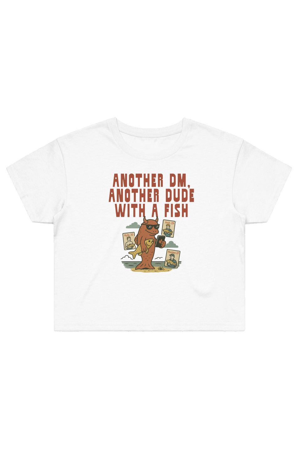 Another Dude With A Fish (Crop Shirt) (New Crop Top 4062)