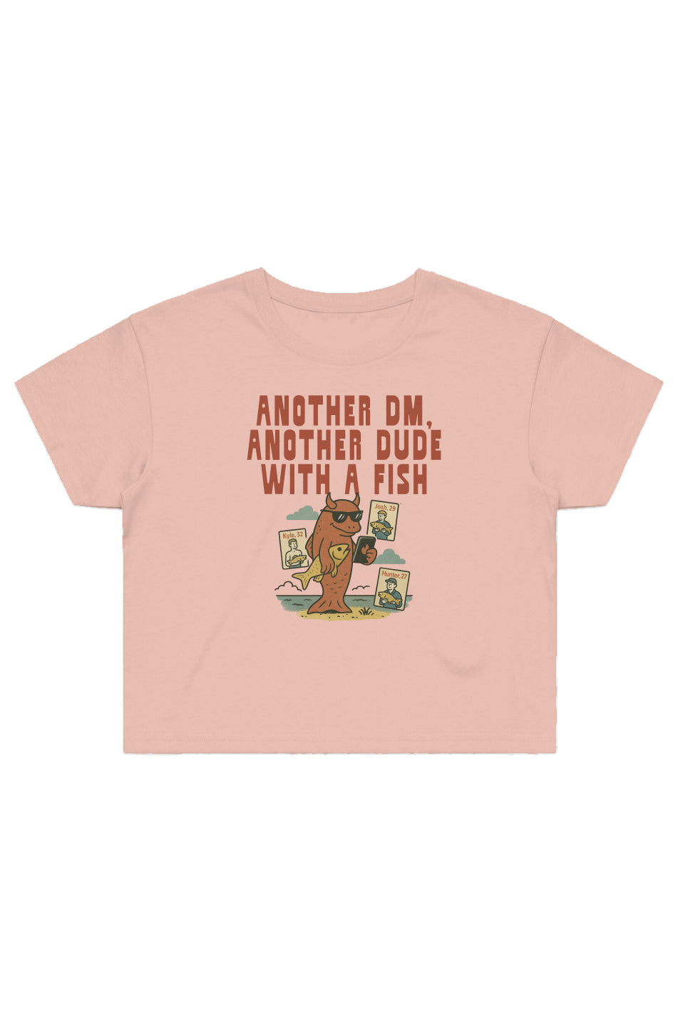 Another Dude With A Fish (Crop Shirt) (New Crop Top 4062)