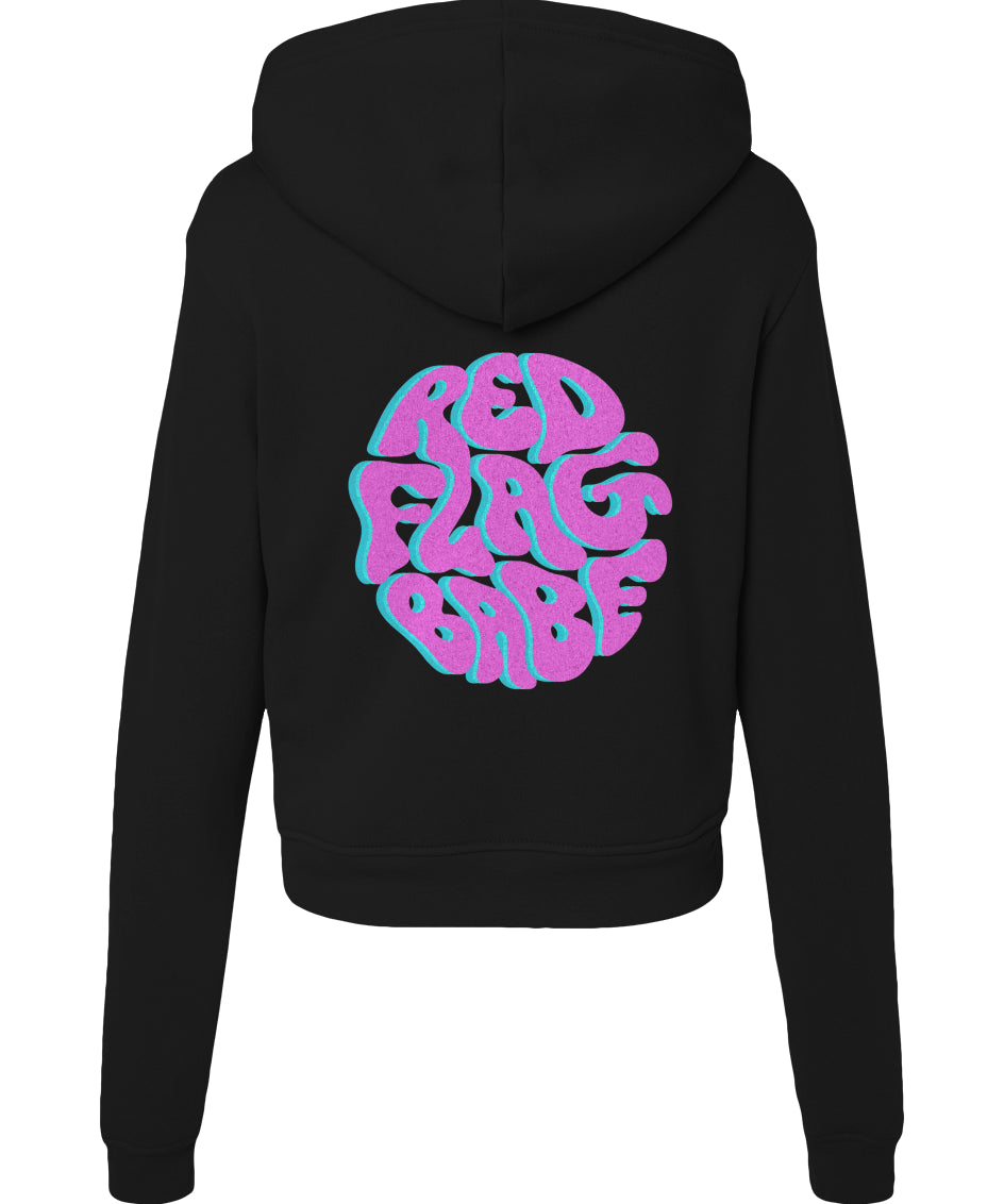Red Flag Babe Logo Sweatshirt (Purple Logo Design)