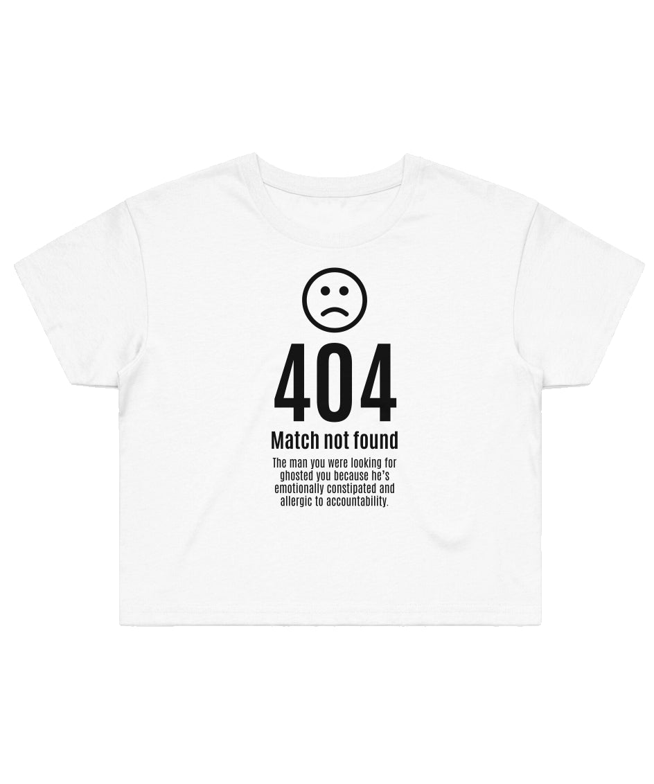 404 Error Crop Top Shirt - 11/10
