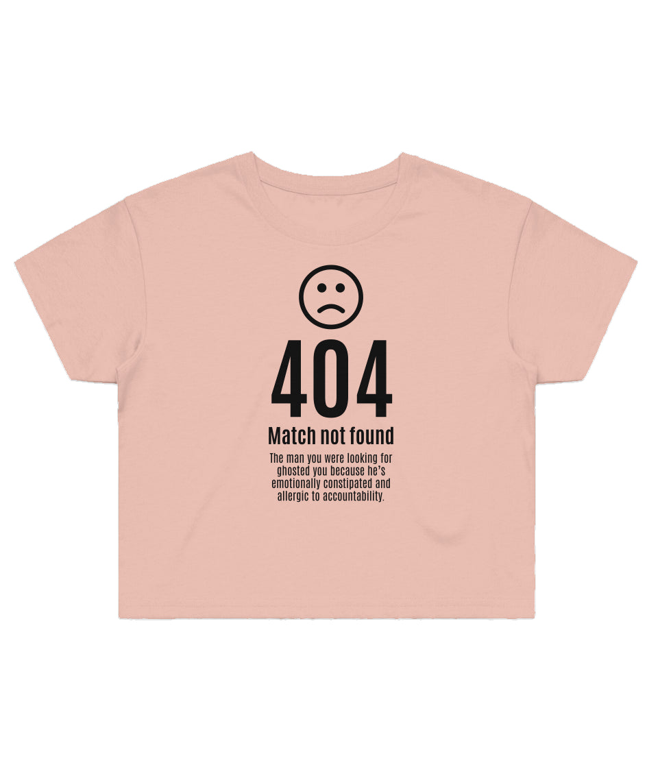 404 Error Crop Top Shirt - 11/10