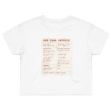 Red Flag Invoice Receipt (Crop Top Shirt) - 11/10 