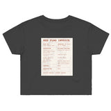 Red Flag Invoice Receipt (Crop Top Shirt) - 11/10 