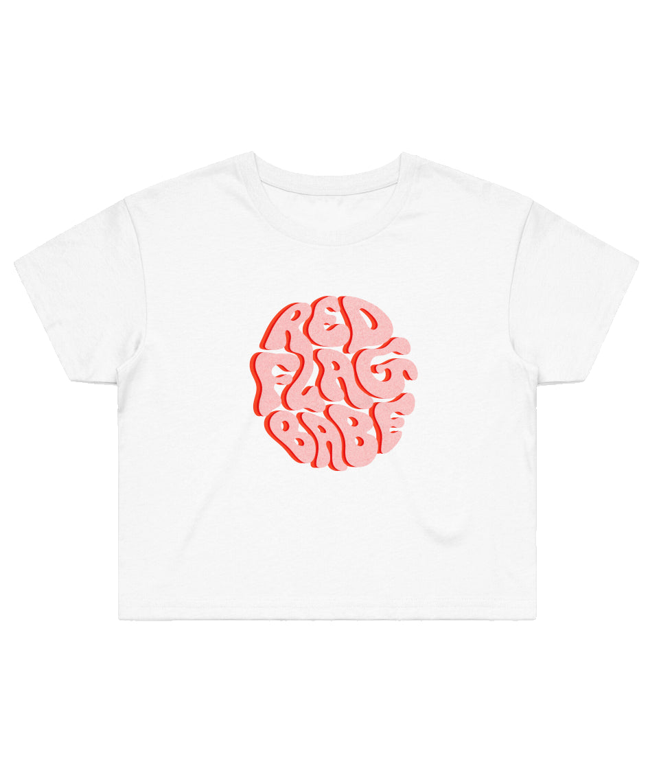 OG Red Flag Logo (Crop Top Shirt) - 11/10