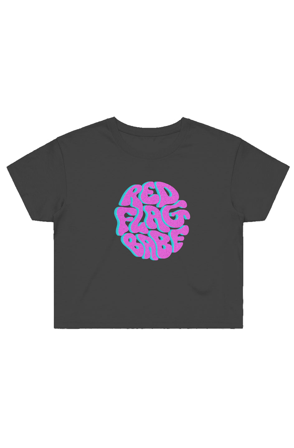 OG Red Flag Babe Shirt (Purple Logo - Crop Top Shirt) - 11/10