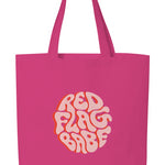 Red Flag Babe Logo Tote Bag (Pink Logo Design)