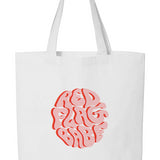 Red Flag Babe Logo Tote Bag (Pink Logo Design)