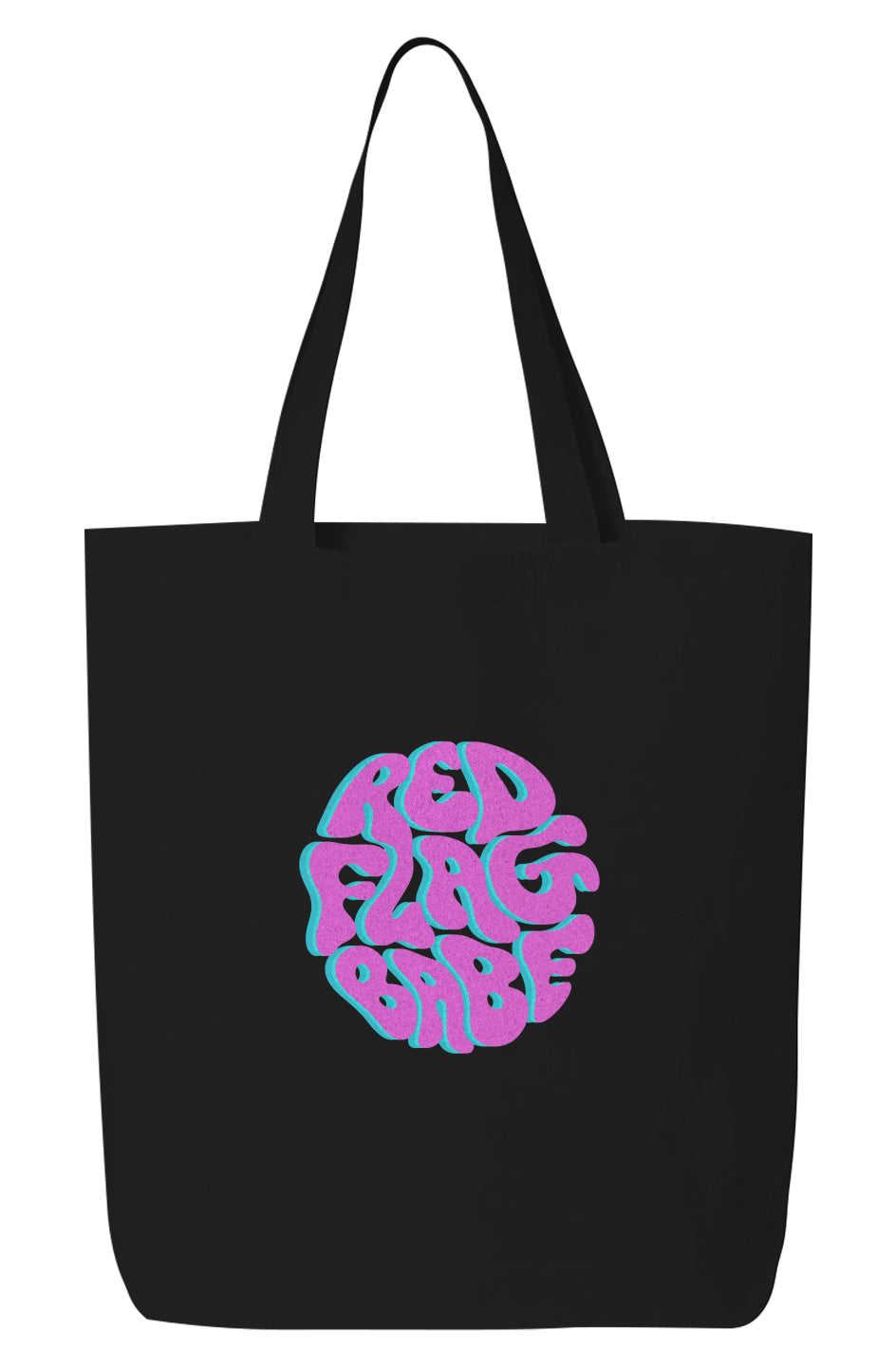 Red Flag Babe Logo Tote Bag (Purple Logo Design)