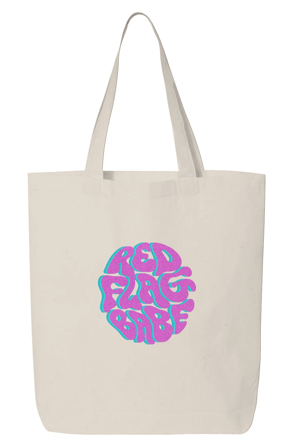 Red Flag Babe Logo Tote Bag (Purple Logo Design)