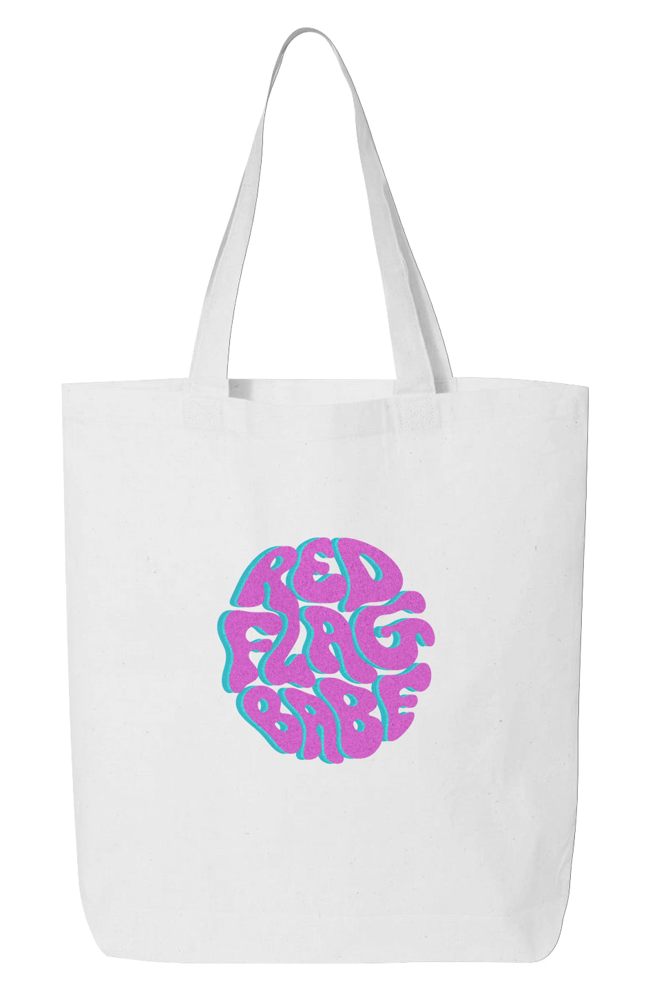 Red Flag Babe Logo Tote Bag (Purple Logo Design)