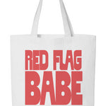 Red Flag Babe (Text Logo) Tote Bag