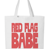 Red Flag Babe (Text Logo) Tote Bag
