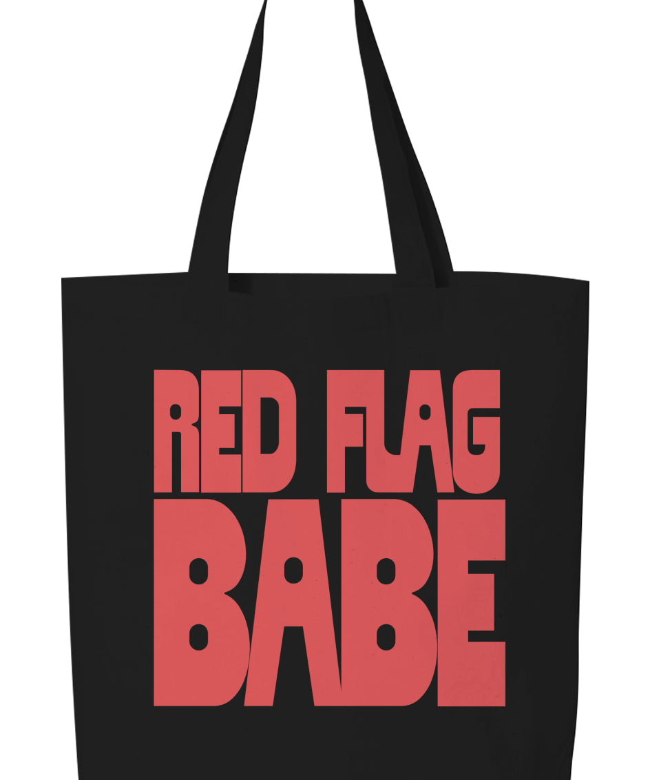 Red Flag Babe (Text Logo) Tote Bag