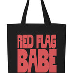Red Flag Babe (Text Logo) Tote Bag
