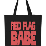 Red Flag Babe (Text Logo) Tote Bag