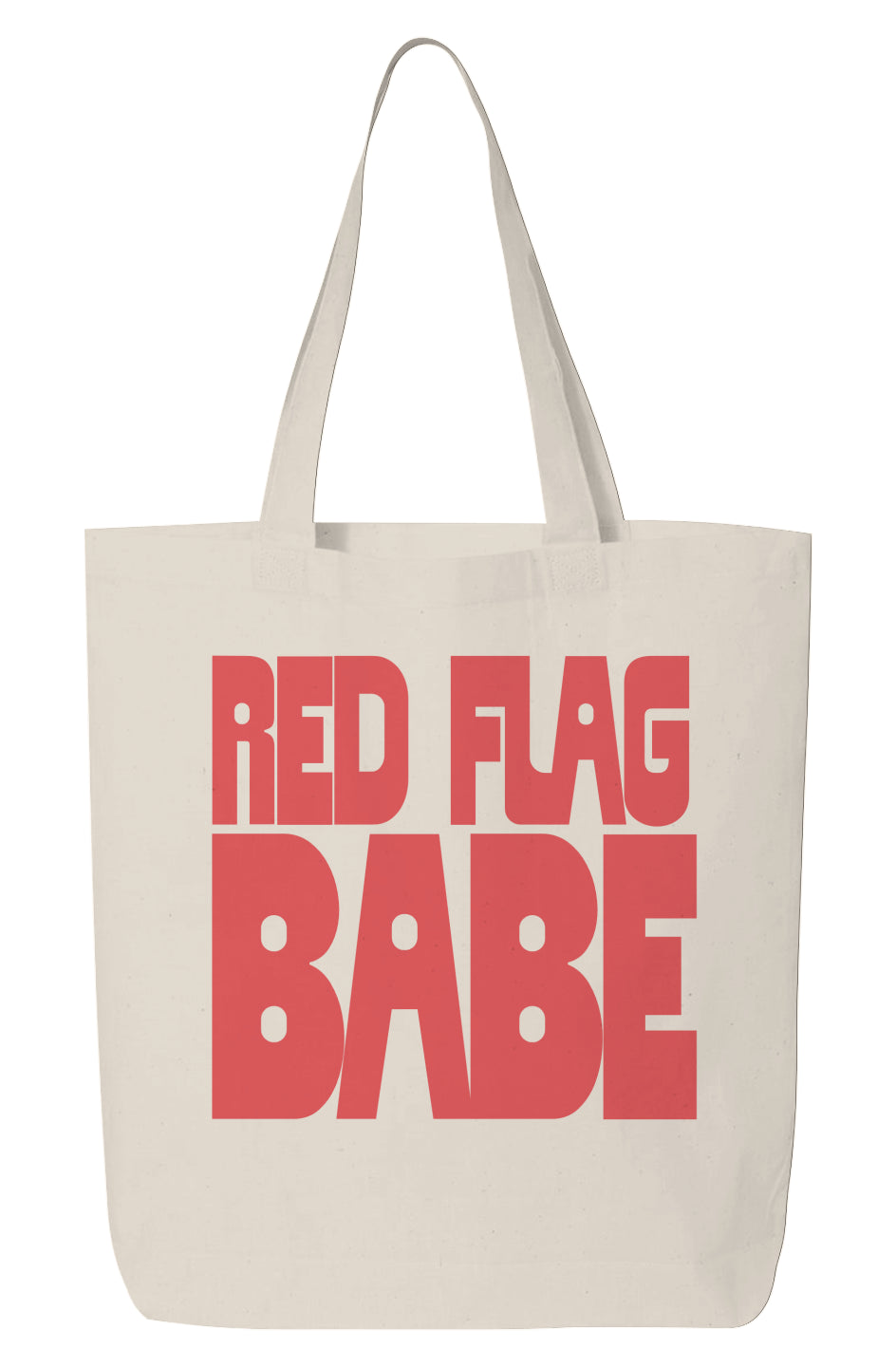 Red Flag Babe (Text Logo) Tote Bag