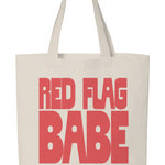 Red Flag Babe (Text Logo) Tote Bag