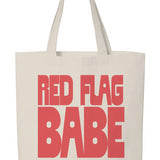 Red Flag Babe (Text Logo) Tote Bag